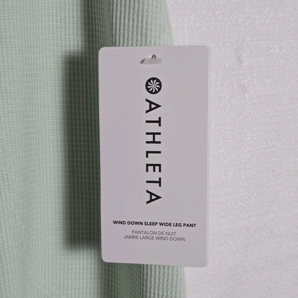 Athleta Wind Down Sleep Jogger Palazzo Mint Wmn Sz M - Picture 4 of 9
